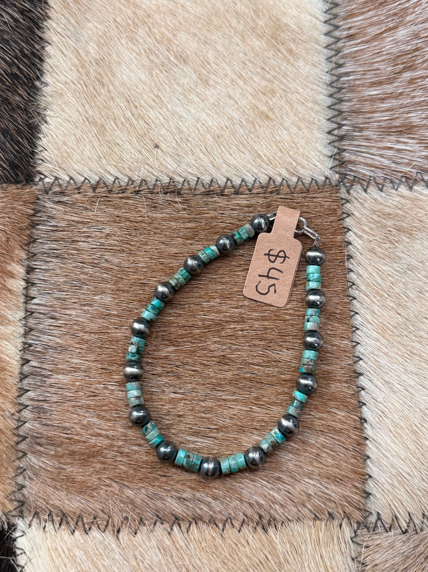 7” 6mm Sterling Silver Pearls with Jasper Beads