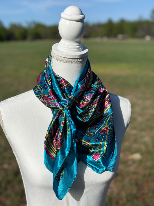 Purple and Teal Wild Rag