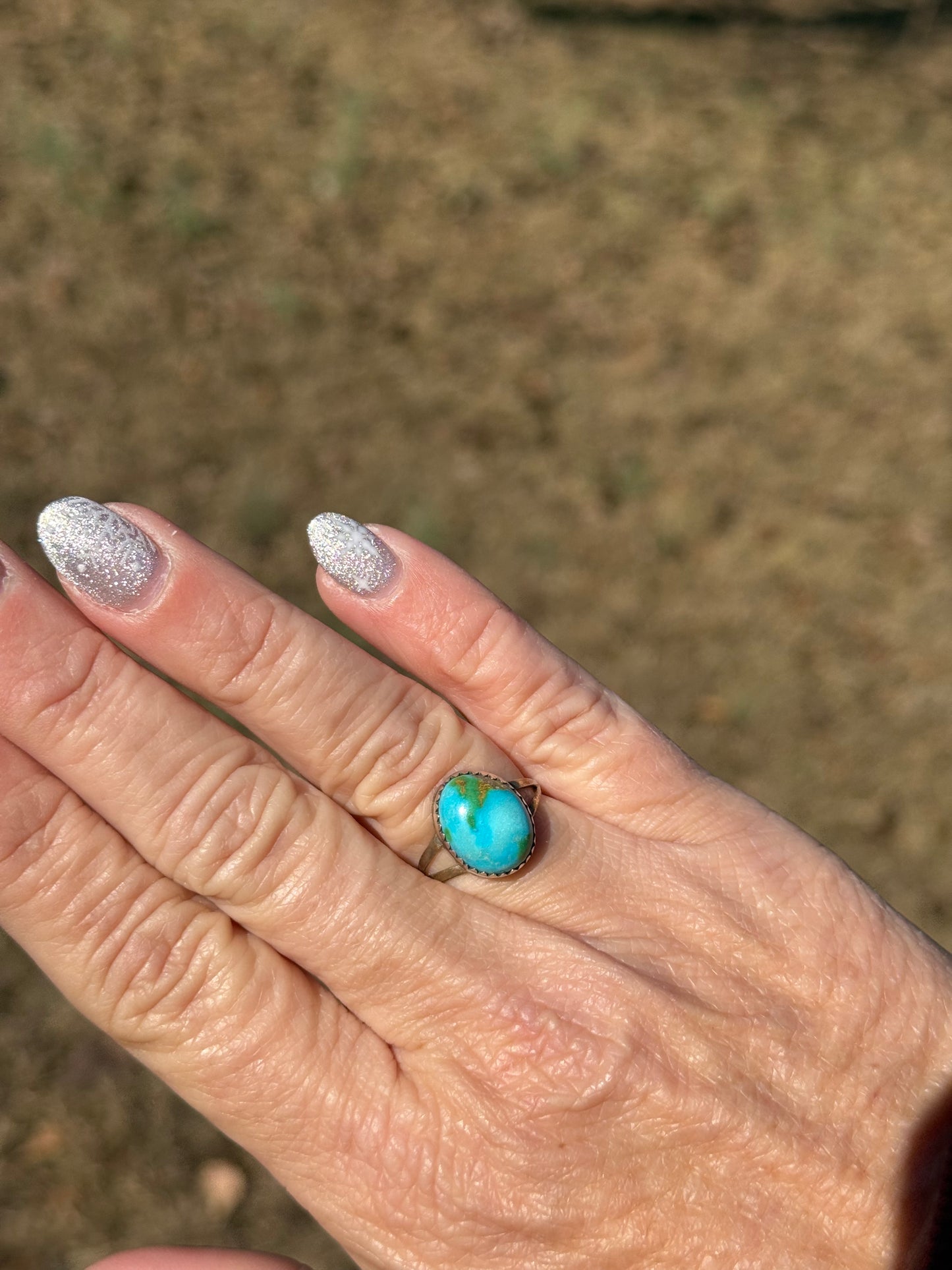 Size 8.5 Sonoran Gold Turquoise Ring