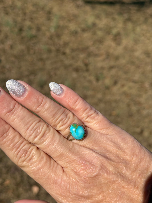 Size 8.5 Sonoran Gold Turquoise Ring