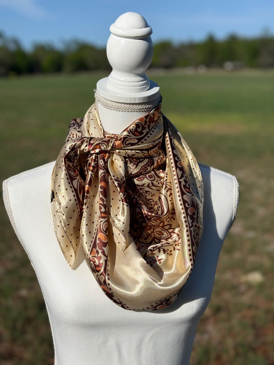 Brown and Peach Wild Rag