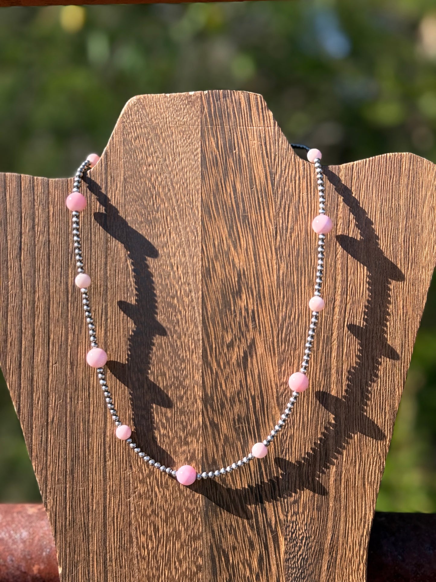 20” 3mm Sterling Silver Pearls With 6mm and 8mm Pink Conch