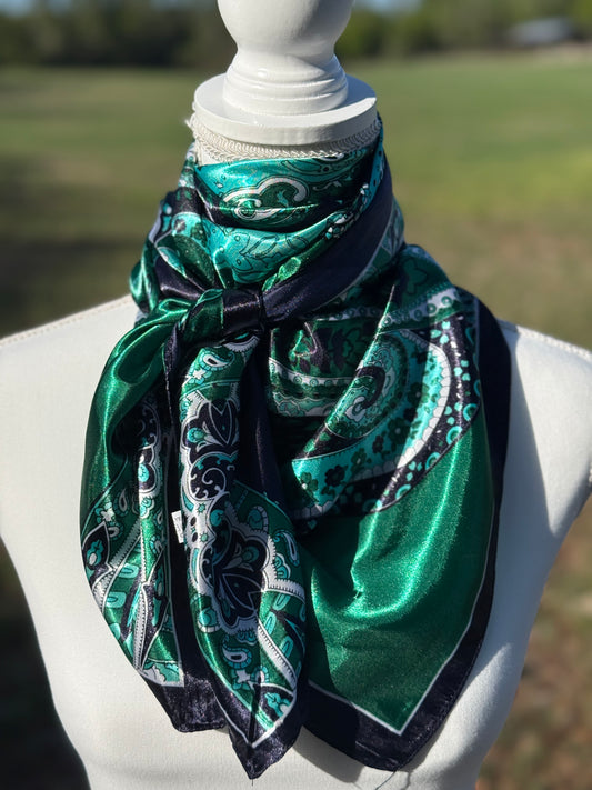 Green and Teal Wild Rag