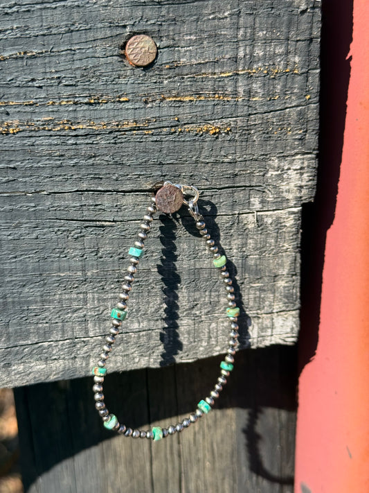 3mm Sterling Silver Pearls and Jasper