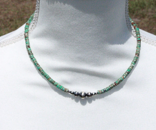 16” Jade chips and 3mm-8mm Sterling Silver Pearls