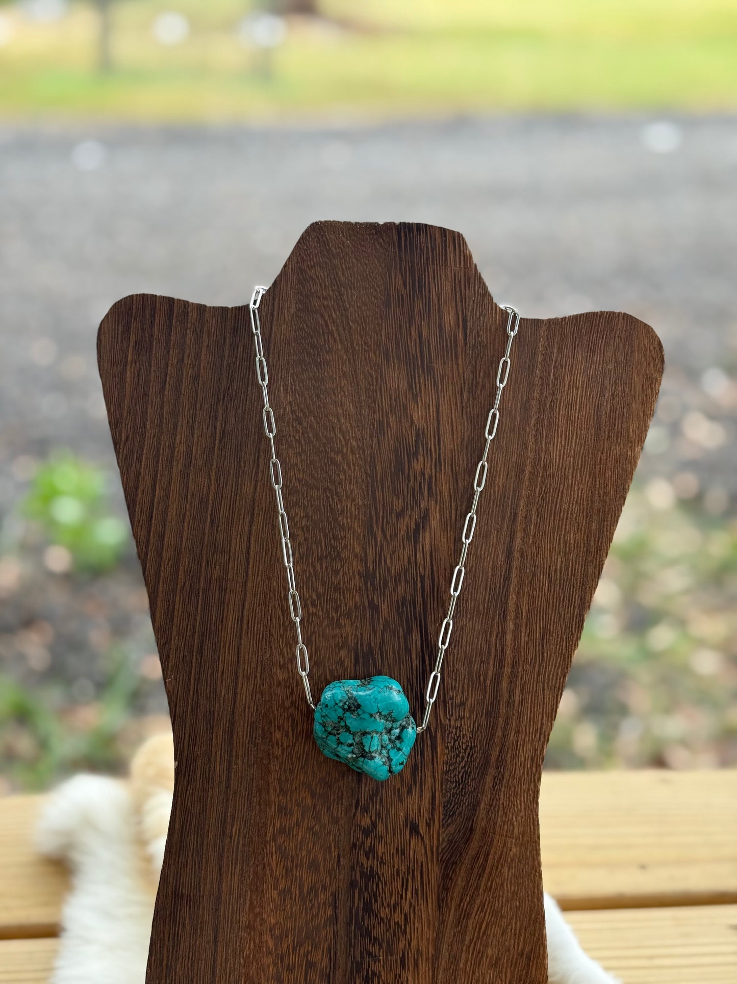 Turquoise Chunk Necklace