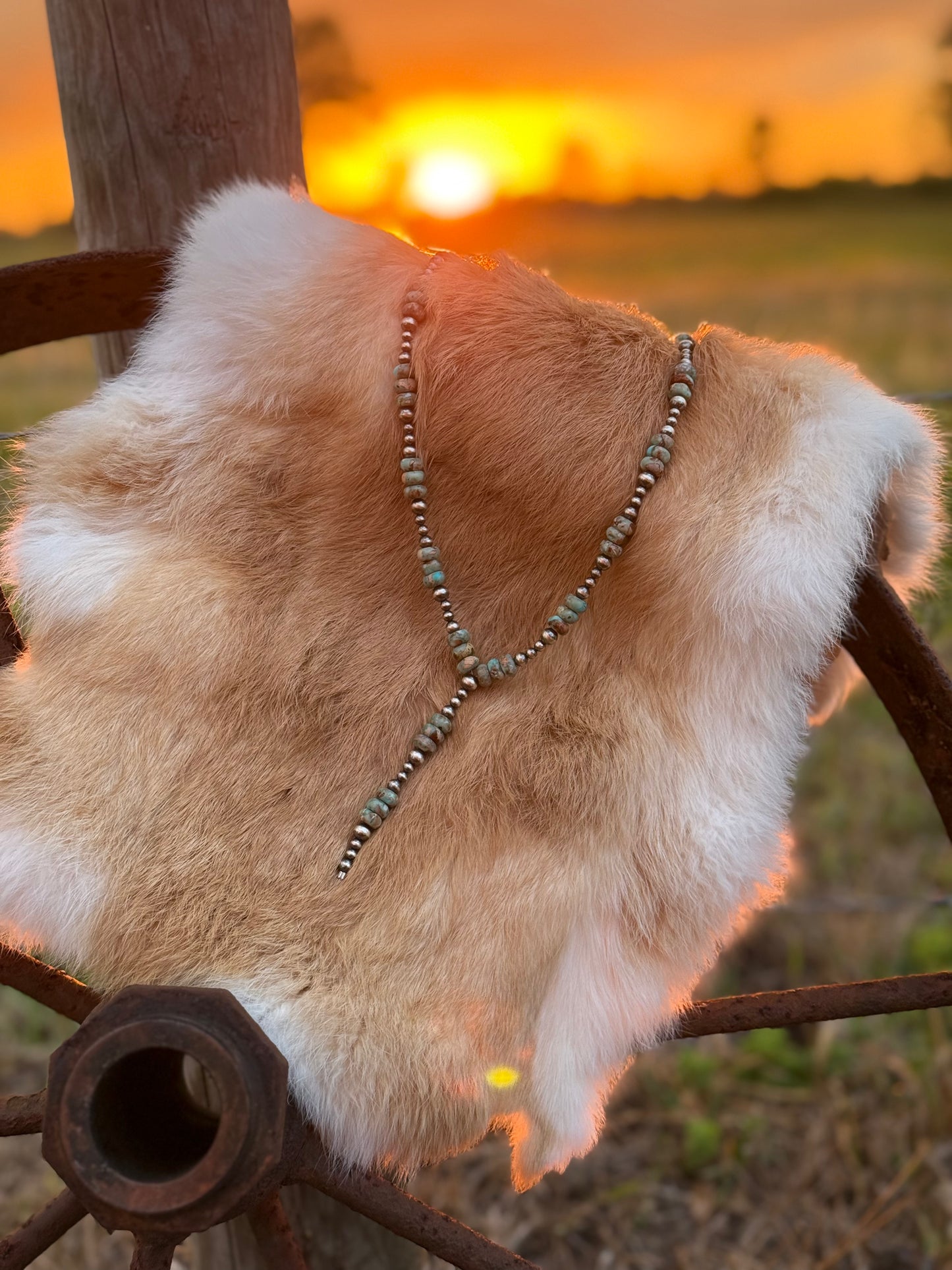 Turquoise Shannon Lariat Necklace